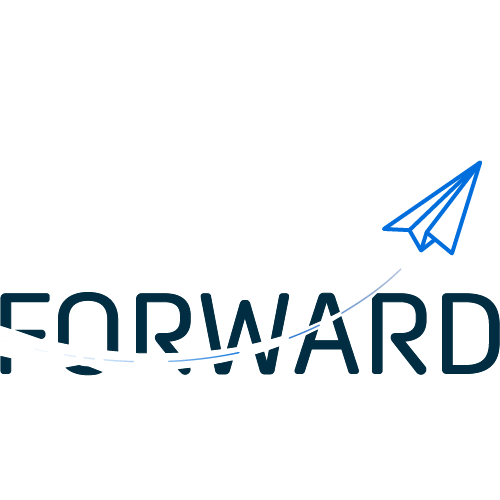 Forward logo med papirsflyver