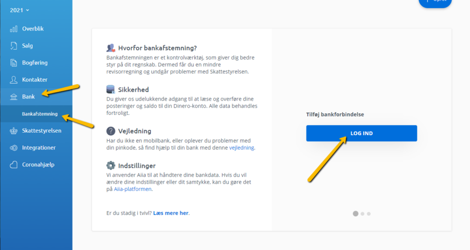 Dinero Bankafstemning Guide