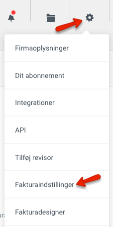 Fakturaindstillinger