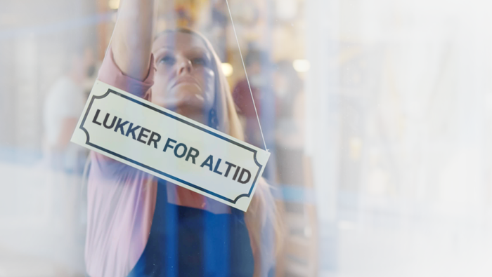 Lukke firma med gæld