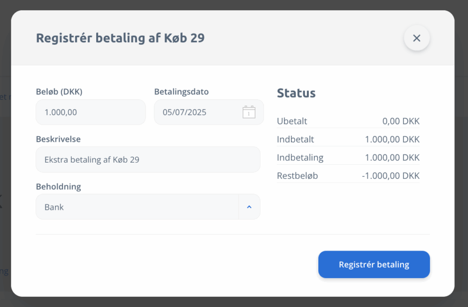 Ekstra betaling