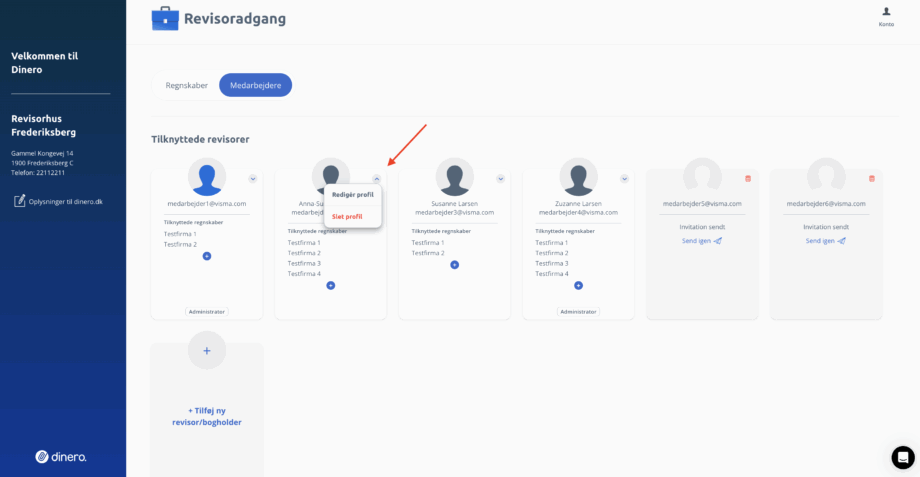 Redigering af medarbejder