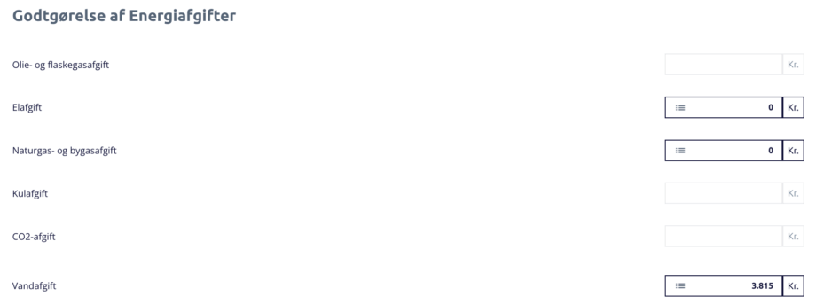 Vandafgift i momsangivelsen