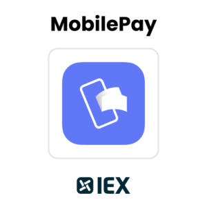 MobilePay og IEX logoer